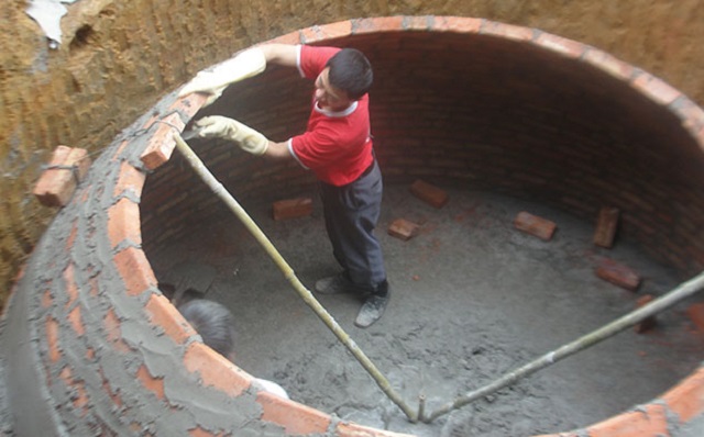 Hầm Biogas bằng gạch