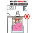 Đặt bồn cầu hướng thẳng vào phía giường sẽ gây ảnh hưởng đến giấc ngủ của gia chủ